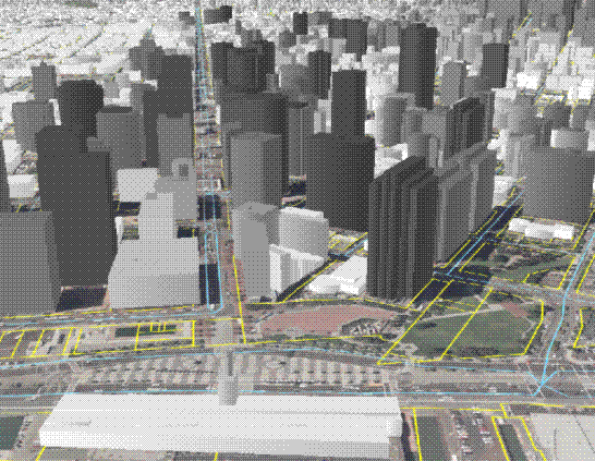 Datasets are also used as layers in 3D views.